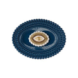 LLADRÓ PORCELAIN TRAY "LOVER'S EYES" BLUE WHITE AND GOLD 