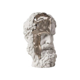 LLADRÓ PORCELAIN SCULPTURE "ETERNAL FLUIDITY – THINKER" WHITE AND SILVER 