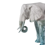 LLADRÓ PORCELAIN SCULPTURE "ELEPHANT – UNDERWATER" WHITE AND BLUE 