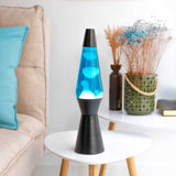 Lava lamp “Bullet” Fisura blu e nera in metallo e vetro