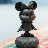 Porcelain sculpture "Minnie Total Black" matt and glossy black LLADRÓ