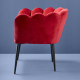 Sedia in velluto Marlene Werns in rosso