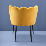 Sedia in velluto Marlene Werns in giallo