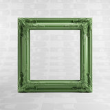 Cornice barocca Werns verde