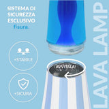 Lampada Lava Righe Blu Fisura