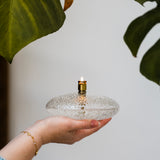 Lampada ad Olio Disc in Vetro Martellato e Ottone M - Peri Living