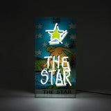 Neon luminoso in vetro “The Star” con box acrilico