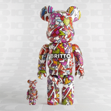 MEDICOM TOY - 400% & 100% BEARBRICK SET - ROMERO BRITTO (HEARTS)