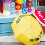 Fisura Ombrello pieghevole giallo “Fucking Rain”