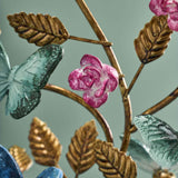 Candeliere Werns Farfalle multicolore in metallo e resina