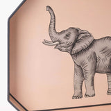 Vassoio in ferro dipinto a mano ELEFANTE