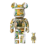 MEDICOM TOY - 400% & 100% BEARBRICK SET - JEAN-MICHEL BASQUIAT KING PLEASURE