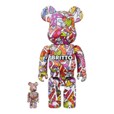 MEDICOM TOY - 400% & 100% BEARBRICK SET - ROMERO BRITTO (HEARTS)
