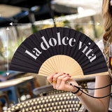 Ventaglio La Dolce Vita Nero Fisura