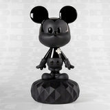Scultura in porcellana “Mickey Total Black” nero opaco e lucido