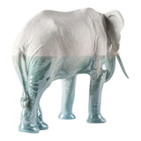 Porcelain sculpture "Elephant – Underwater" white and blue LLADRÓ