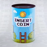 Salvadanaio in Metallo "Insert Coin" – Fisura