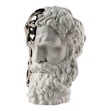 Porcelain sculpture "Eternal Fluidity – Thinker" white and silver LLADRÓ