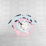 Neon luminoso in vetro “Eye” multicolore con box acrilico