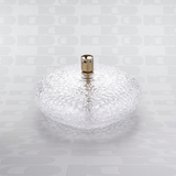 Lampada ad Olio Disc in Vetro Martellato e Ottone M - Peri Living