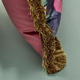 Cuscino Werns Toucan e Monstera con frange in poliestere multicolore
