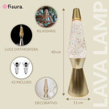 Lava Lamp Oro Glitter Fisura