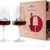 Set 2 Calici da Vino Topografici Monte Bianco & Everest  -Alaskan Maker