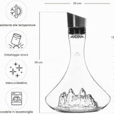 Decanter da Vino Topografico – Tre Cime di Lavaredo - Alaskan Maker