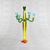 Portacandele 5 fiamme Fancy Crystal Giallo - Werns
