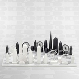 Set di scacchi Skyline Chess "The London City Edition" con scacchiera in cartone