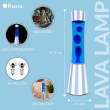 Lampada Lava Righe Blu Fisura