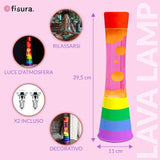 Lava Lamp Arcobaleno Rosa e Arancio Fisura