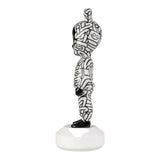 Scultura in porcellana "L'ospite – Piccolo" di Díaz-Faes in bianco e nero. Serie limitata. LLADRÓ