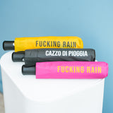 Fisura Ombrello pieghevole giallo “Fucking Rain”