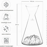 Caraffa per acqua con topografia del Monte Bianco - Alaskan Maker