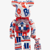 MEDICOM TOY - 400% & 100% BEARBRICK SET - ANDY WARHOL BRILLO, 2022