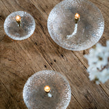 Lampada ad Olio Disc in Vetro Martellato e Ottone