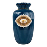 Porcelain vase "Lover's Eyes" blue, white and gold LLADRÓ