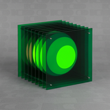 Lampada da tavolo LOP Quadrata Grande Verde - BANG