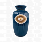 Porcelain vase "Lover's Eyes" blue, white and gold LLADRÓ
