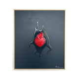 ALESSANDRO FLAMINIO - CUORE SACRO RED ON BLUE 2024 1/1