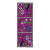 ORTIGIA SICILIA - OCELOT SCIARPA DI SETA GIUNGLA PINK CARDINALE 200X70CM