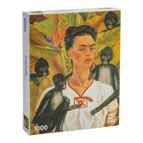TODAY IS ART DAY - PUZZLE - FRIDA KAHLO - SELF-PORTRAIT WITH MONKEYS