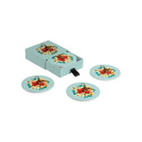 GANGZAI - TIGER FLOWER SET OF 4 CERAMIC COASTERS
