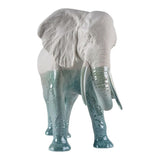 Porcelain sculpture "Elephant – Underwater" white and blue LLADRÓ