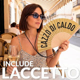 Ventaglio Glitter "Cazzo di Caldo" Dorato – Fisura