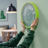 Orologio da Parete Verde "Every Hour is Happy Hour" – Fisura