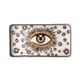 Vassoio in Ferro Dipinto a Mano – All-Seeing Eye, bianco