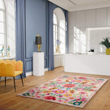 Tappeto Werns Fleur floreale in poliestere e cotone
