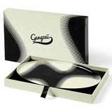 Vassoio Ovale Wave Gangzai bianco e nero
